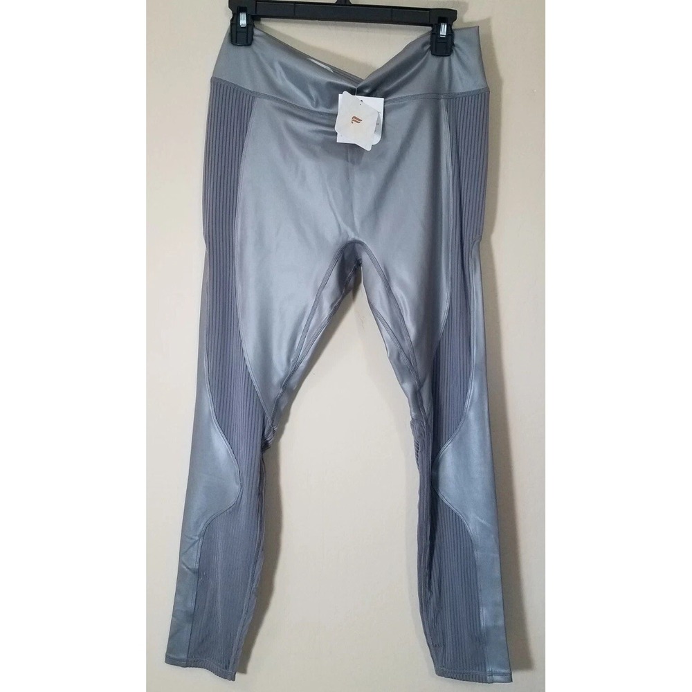 Fabletics‎ Leggings XLarge XL Motion365+ Contour HighWaisted GM Gray Shine NEW